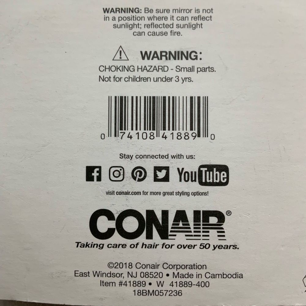 Conair Standard View Compact Mirror Glitter Silver - Picture 4 of 5